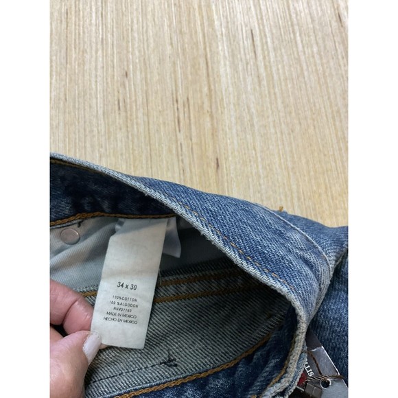 PERRY ELLIS AMERICA Mens VTG Blue Jeans 420 Stonewash Loose Straight Leg 34 X 30 - Picture 5 of 10